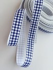 1 Meter Girls Kids Child School Color Blue Check pattern Ribbon DIY Hair tie
