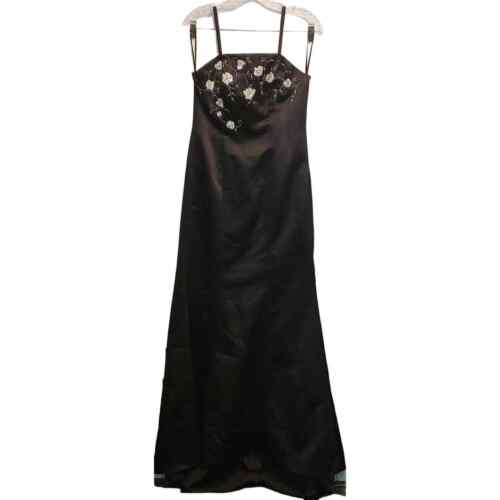 Vestido Da Vinci para damas de honor graduación boda con cuentas bordado talla 8 - Imagen 3 de 10