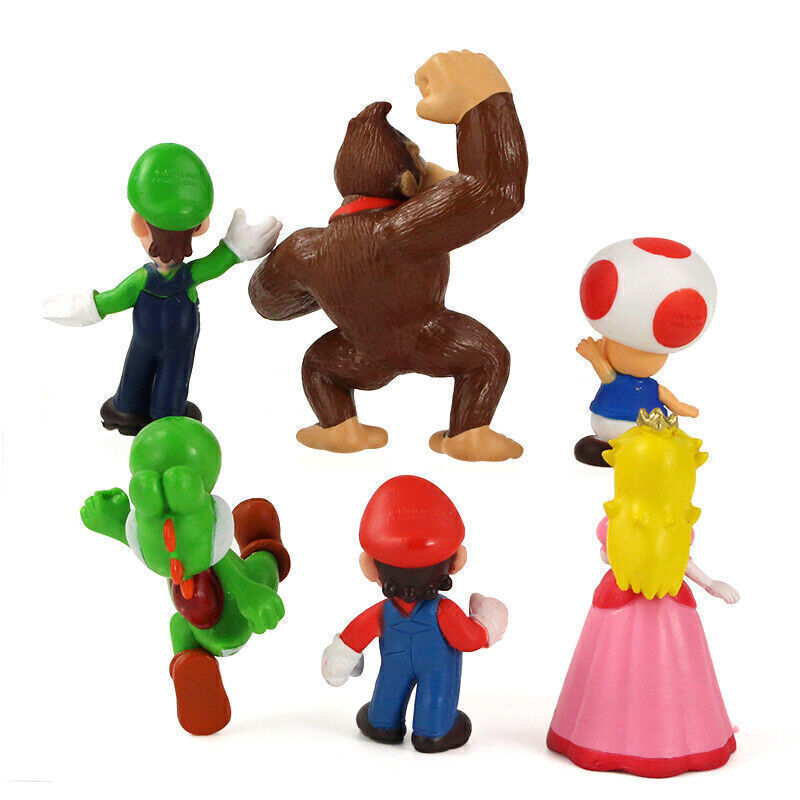Super Mario Bros Aktionsfigur Spielzeug Puppen Luigi Yoshi PilzeKid Geschenk
