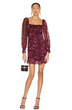 ASTR the Label Rosalee Dress Fuchsia Pink Burnout Floral S NWOT $118