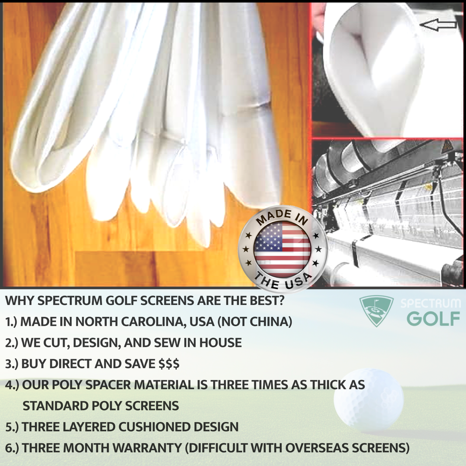 Golf Simulator Cage. POLY SPACER SCREEN. 4 SIDED NET/PADS/PANELS. 1 ...