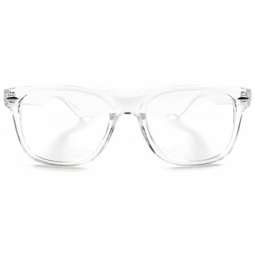 Retro transparentes Gestell klassische Vintage Herren Horn umrandet klare Linse Brille - Bild 4 von 4