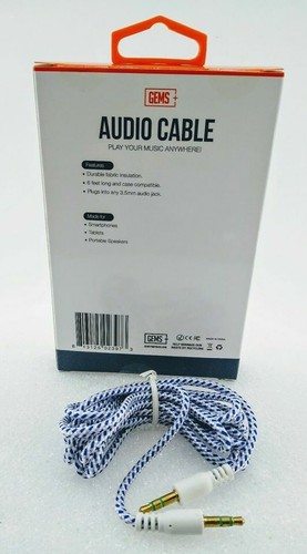 6FT 3.5mm Auxiliary Aux Male to Male Stereo Audio Cable Cord iPod Car MP3 PC #13 - Picture 2 of 4