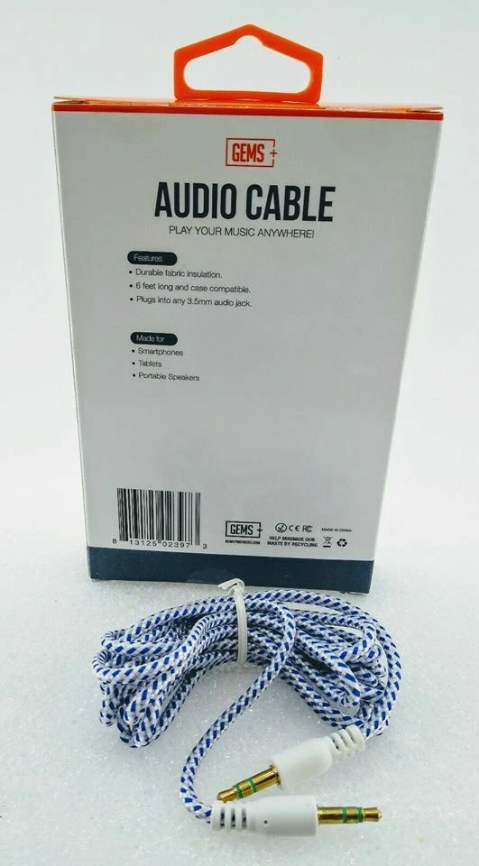 6FT 3.5mm Auxiliary Aux Male to Male Stereo Audio Cable Cord iPod Car MP3 PC #13 - Image 2 of 4