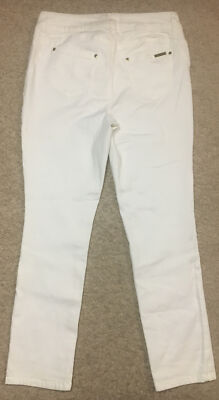 Iman Global Chic 360 Slim Straight Jeans White Size 10 Average