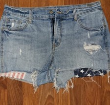 OldNavy Womens Boyfriend Light Denim Cut off Jean Shorts Size 8