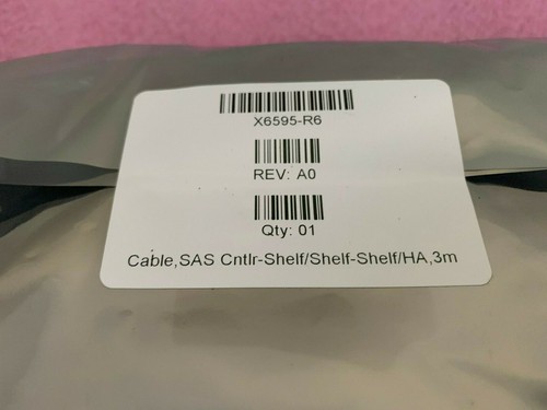 Netapp X6595-R6 Cable, SAS Cntlr-Shelf/Shelf/HA, 3m 112-00255 - 第 2/2 張圖片