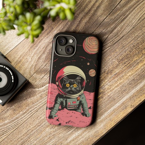 Astronaut Cat Space Kitty Retro - Phone Ink Cover Case for iPhone Galaxy Pixel - 第 36/278 張圖片