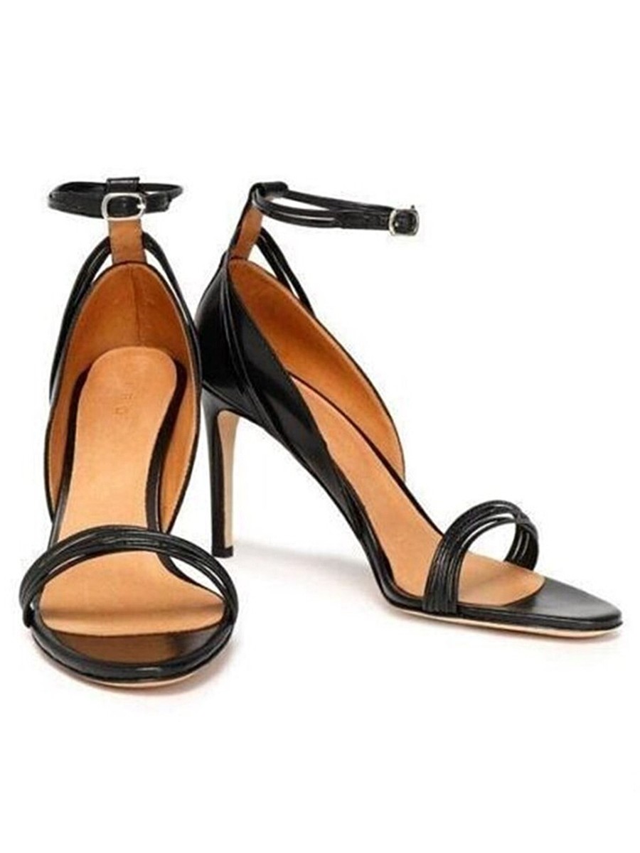 Iro Paris Sandals Micaela Strappy Black Heeled Size 41 Open Toe
