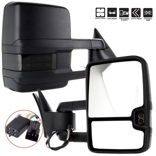 For 88-98 Chevy GMC C/K 1500 2500 3500 Tow Mirrors LED Signal Light Power Side - Picture 2 of 13