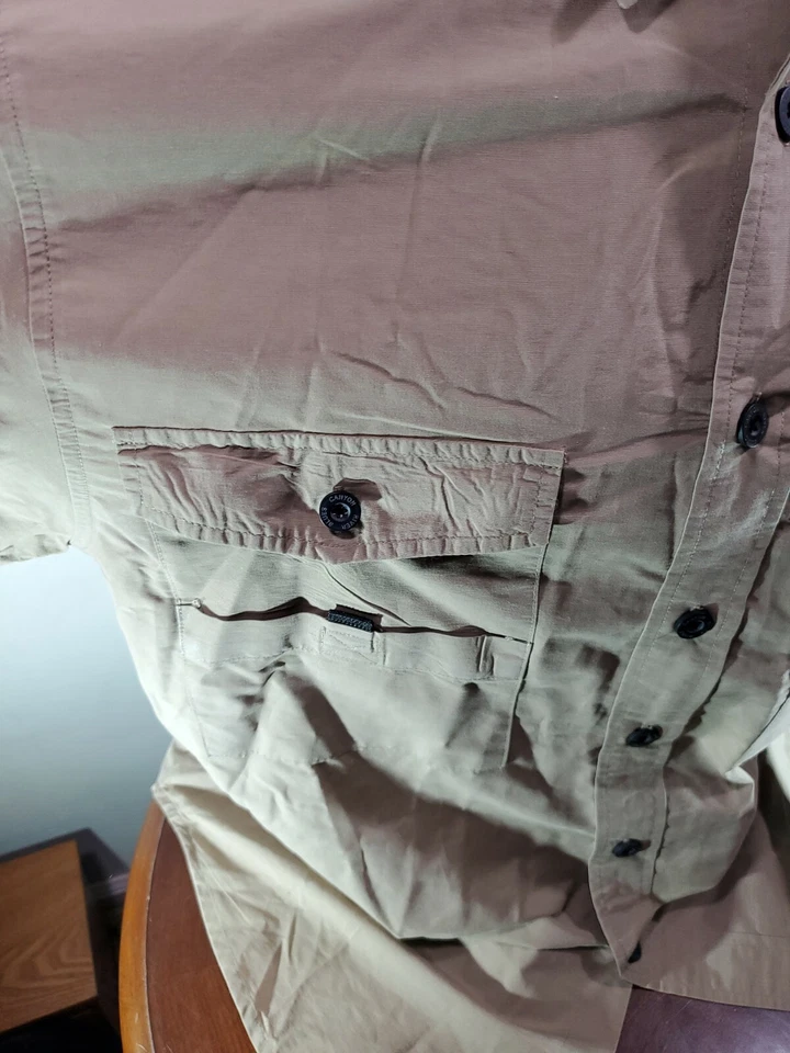 Camisa para exteriores Canyon River Blues Buttondown para hombre mediana marrón mezcla de algodón... Foto 2 de 4