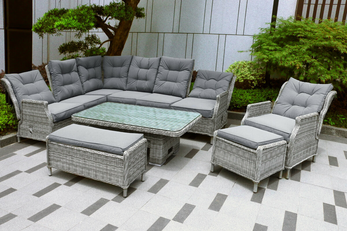 Cambridge Reclining Outdoor Sofa Rising Table Garden Corner Sofa
