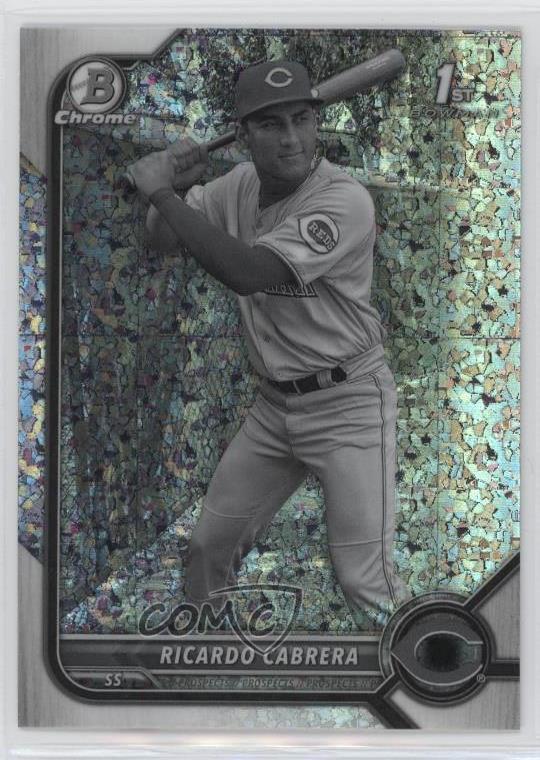2022 Bowman Chrome Black & White Mini-Diamond Refractor Ricardo Cabrera #BCP-158
