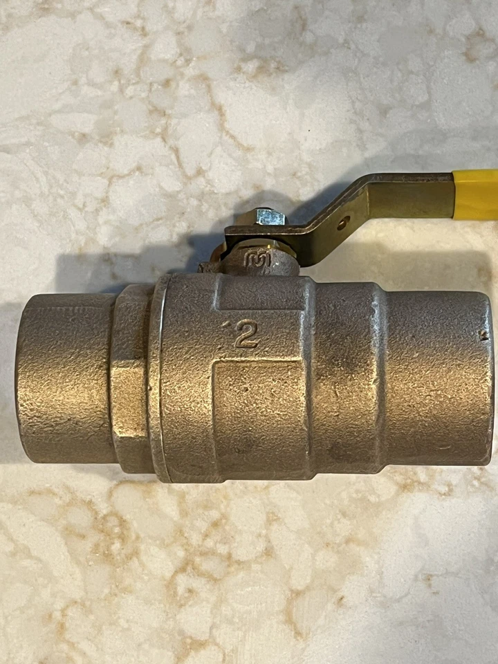 2” CxC (Solder), Standard Port, Bronze Ball Valve, 600 WOG, 150 WSP, MADE IN USA - Image 2 of 4