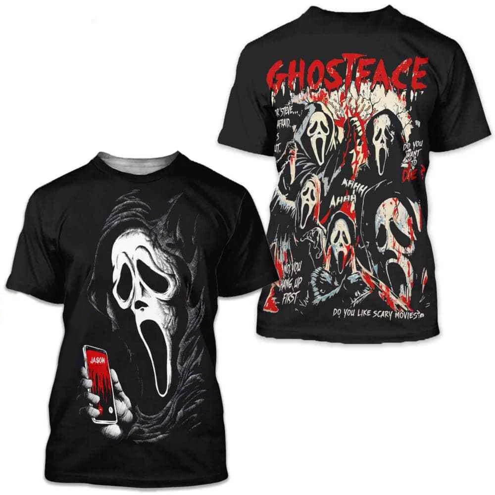 Scream Ghost Face Horror Killer Do You Scary Movie Halloween Tshirt 3D Printed