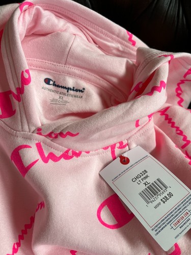 Champion Sweatshirt Youth Young Adults AOP Shadow Script Fleece Hoodie Pick One - Picture 7 of 8