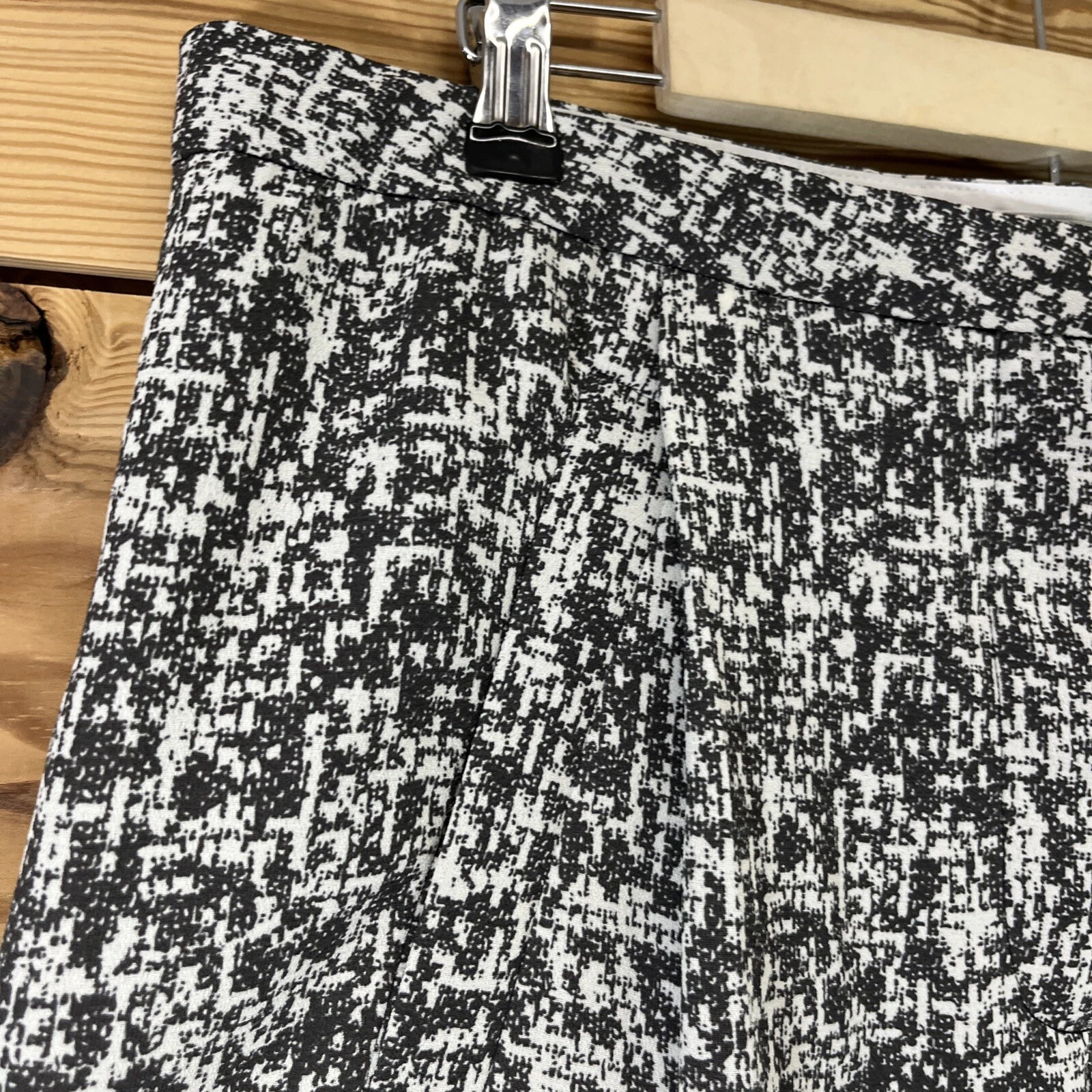 ACNE STUDIOS Pantaloni eleganti acne 42 US 14 stampa a contatto grigio avorio plissettato poli senza orlo B113