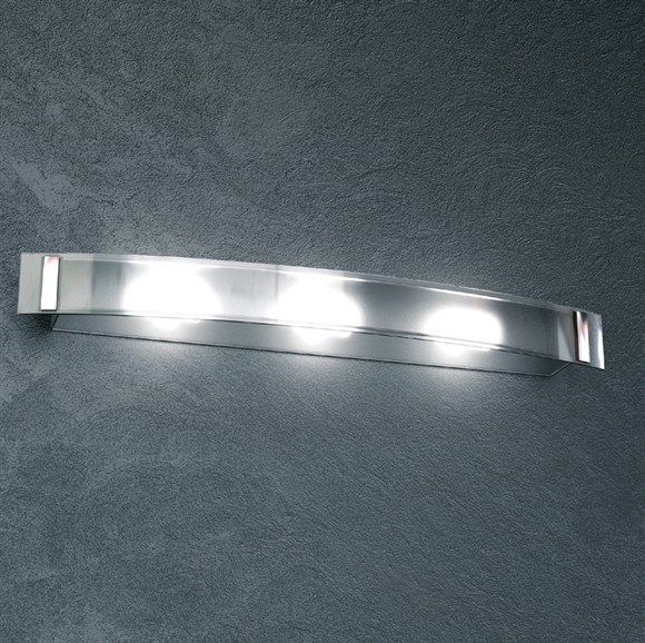Lampada da Parete Moderna Vetro Trasparente Satinato | Applique Interno - 1
