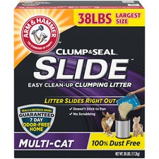 Arm  Hammer Slide Easy Clean-Up Clumping Non-Stick Multi-Cat Litter 14-38 lb   