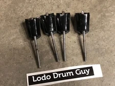 (4) Pearl VISION BLACK bass drum rod claw rods claws SCRATCHES USED!! #FR8