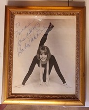 SHIRLEY MacLAINE - 8x10 AUTOGRAPHED INSCRIBED PHOTOGRAPH in Gold Frame. 