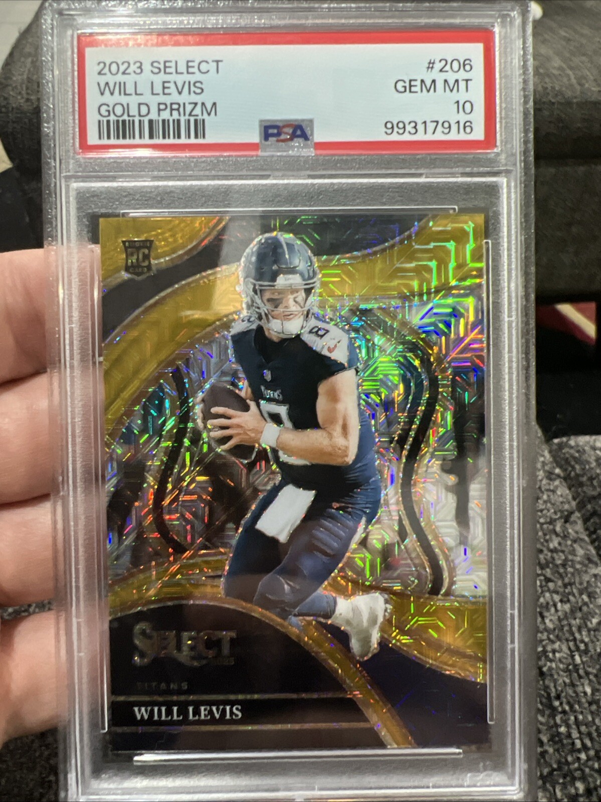 2023 Select Gold Prizm /10 Club Level Will Levis #206 SSP RC Rookie PSA 10🔥🏈💎