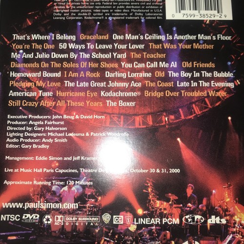Paul Simon - You're The One: In Concert From Paris (DVD) - Picture 8 of 8