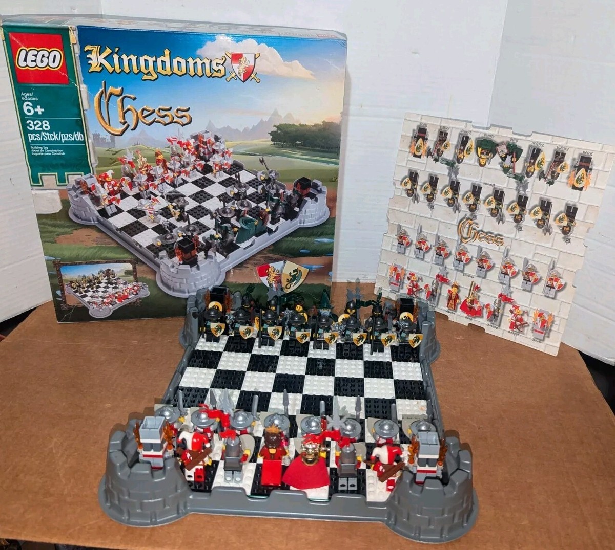 Lego Kingdoms Chess Set 853373 Board Game 328 Pieces Complete 2012 