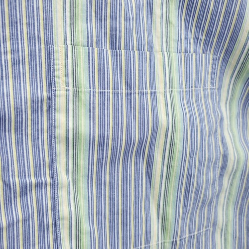 Ike Behar Shirt Mens Large Blue Green Striped Long Sleeve Classic Button-Up - Picture 6 of 11