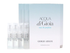 GIORGIO ARMANI ACQUA DI GIOIA EDP 1.2ml .04fl oz x 4 PERFUME SPRAY SAMPLES