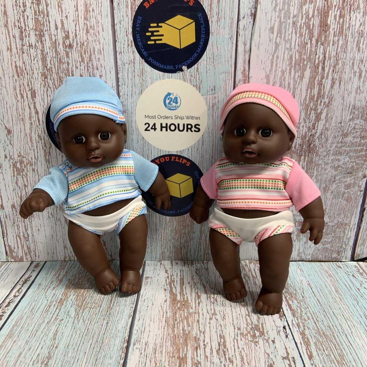 Prextex Baby DALIA Twin Dolls Set 8”Boy & Girl Dolls.NIB, Precious