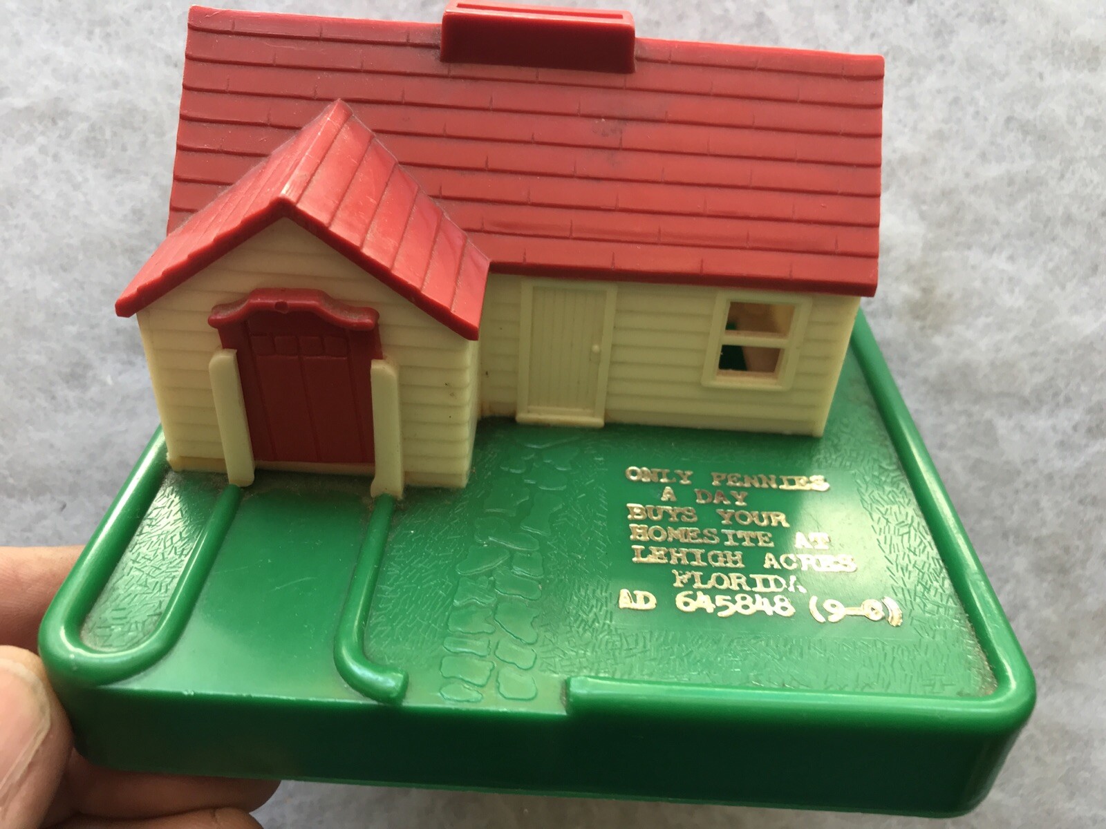 1950’s Lehigh Acres Homesite Vintage Plastic Bank, Lehigh Acres