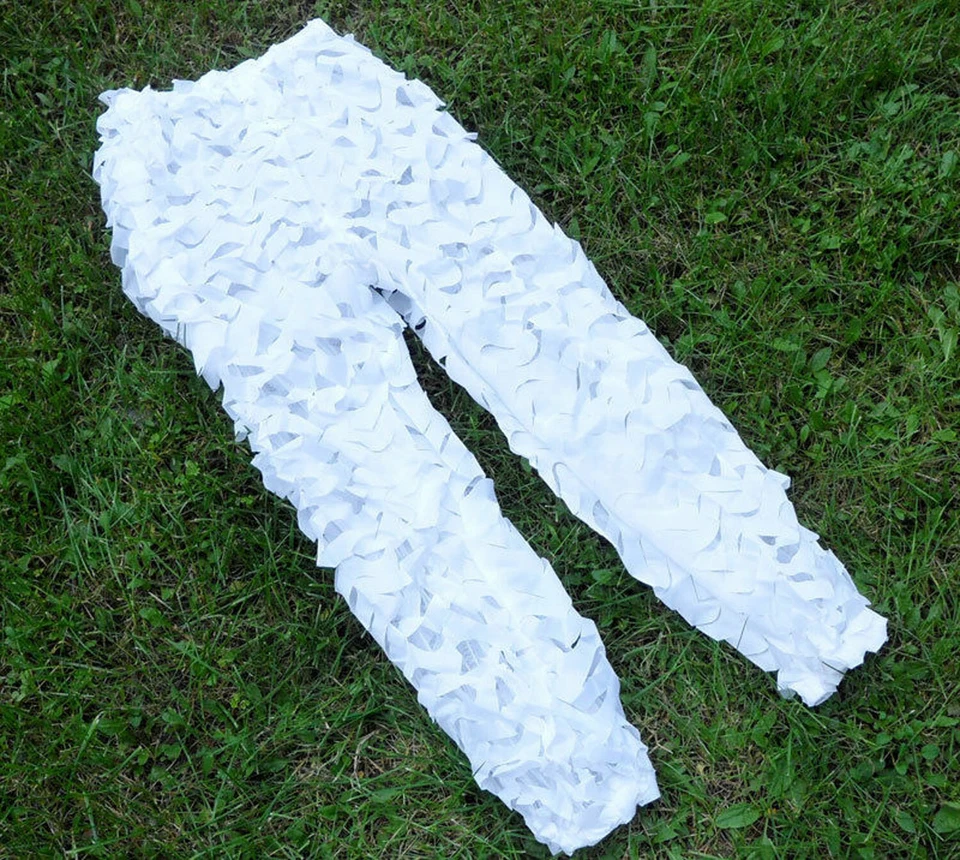 New Camo Ghillie Suits Winter Camouflage Snow Jacket Pant Set Hunting Snow - Image 3 of 4