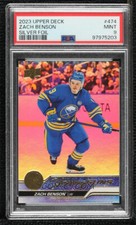 2023-24 Upper Deck Series 2 Silver Foil #474 Young Guns Zach Benson PSA 9 RC YG