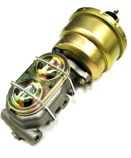 8" Dual Street Rod Universal Power Disc Brake Booster + 1-1/8" Bail Top Master