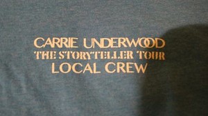 Carrie Underwood RARE Local Crew T Shirt XL 2016 The Storyteller Tour