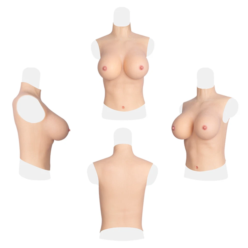 Realistic Silicone Breast Forms Breast Plate Fake Boobs C-G Cup For Crossdresser - Image 4 of 4