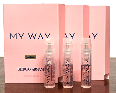 3x MY WAY PARFUM By GIORGIO ARMANI 0.04oz / 1.2ml ea Parfum Spray