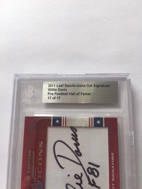 Autógrafo de Willie Davis Packers 2011 hoja deportes iconos firmas cortadas 17/17 patio Foto 2 de 4