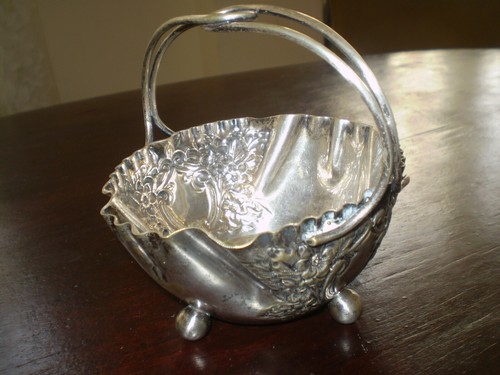 Antiguo cuenco de plata Art Deco de la década de 1910 marcado SUGAR BOMBONERA - Imagen 5 de 11