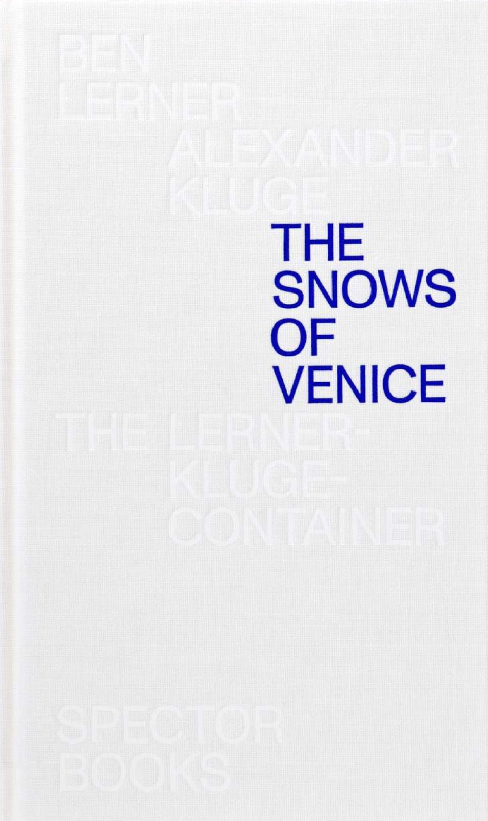 The Snows Of Venice Alexander Kluge
