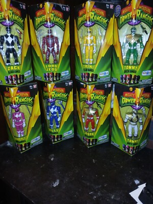 Bandai Mighty Morphin Power Rangers Legacy 5 inch Figures Set Of 8