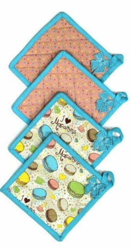 Pacific Coast Textiles 9 Piece Cotton Apron Set - Macarons Design - Imagen 3 de 6