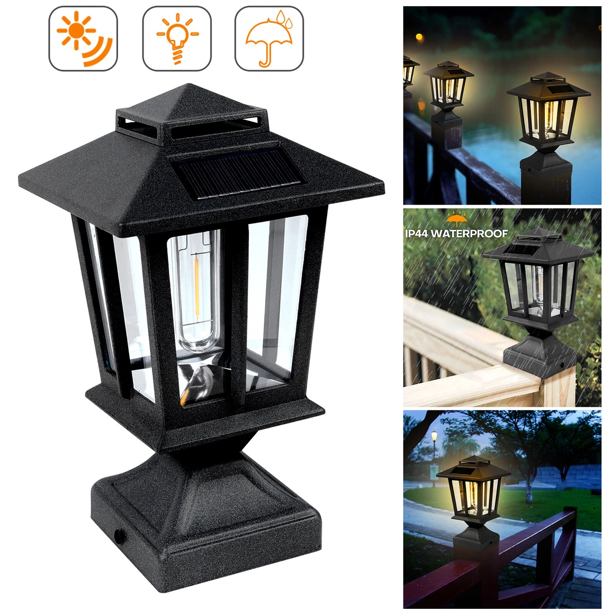 Solar pier 2024 mount lights