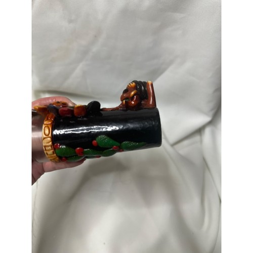 Aztec Mexican Shot glass clay stone 3 oz - Picture 9 of 11