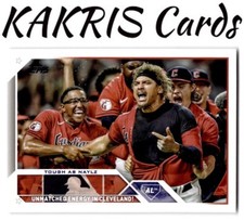 2023 Topps Series 1&2 Set #310 Cleveland Celebrate Win 