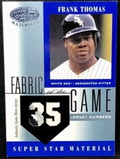 FRANK THOMAS 2001 Leaf Certified Materials FABRIC OF THE GAME LOGO PATCH #01/35!