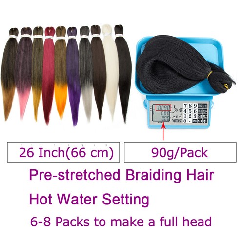 PRO EZ BRAID Pre-Stretched Flechthaar Heißwasser Einstellung Ombre Grau für Mensch - Bild 6 von 23