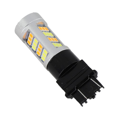Sturdy 2x Dual Color 3157 LED Turn Signal Parking Light Bulb WhiteAmber - Picture 9 of 22