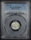 1931 D Doubled Die Obverse DDO FS-101 Full Bands Mercury Dime 10C PCGS MS 65 FB